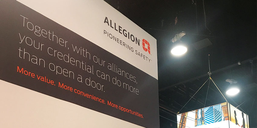 In addition to reaching end users, lock company Allegion sees the show as an opportunity to meet with technology partners