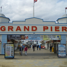 Grand Pier has recently been rebuilt after a fire destroyed the structure of the original pavilion in 2008