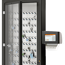 Traka cabinets automatically records when a key is used and by whom on a central database