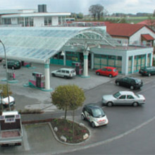 A watchful eye is kept over the entrance area