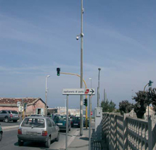 CPE and camera located on top of lampposts