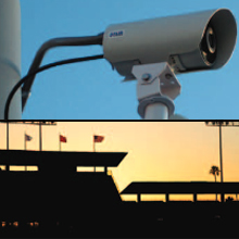 The sports complex staff determined that a mix of thermal security cameras would provide the mix of 24/7 imaging quality and range performance