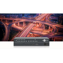 The VSM-4x4HFS has 4 HDMI inputs and 4 scaled HDMI outputs and offers flexible control options