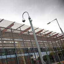 Herts College outdoor shot, the college is fitted with Panasonic video surveillance