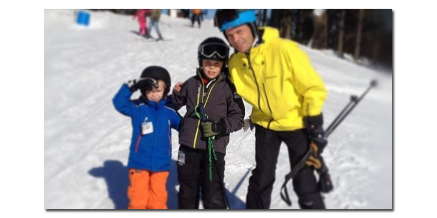 Fredrik Nilsson of Axis Communications enjoys skiing with his family