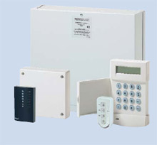 Honeywell's Galaxy Dimension control panel GD-48, MK7 LCD keypad  and Ethernet module in the installation
