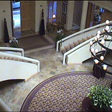 Image from Milestone software of Axis camera at Saxon Hotel