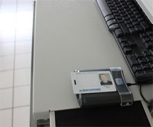 Access control card and reader