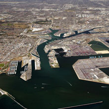 Aerial view of the Port of Los Angeles