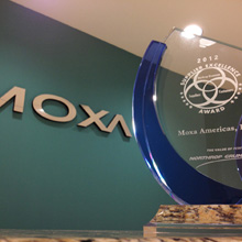 Northrop Grumman presented the award to Moxa and 25 other suppliers at the Supplier Excellence Awards Ceremony held in Chantilly