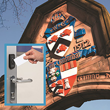 Aperio® cylinders and locks are battery-powered and wireless and are inexpensive to install 