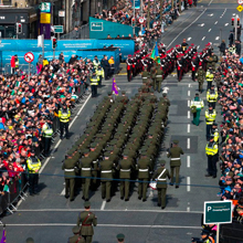 The parade saw hundreds of thousands of people lining the streets of Dublin