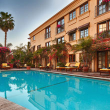 Over twenty Hikvision IP cameras were installed throughout Sunset Plaza hotel, each well suited for a specific function