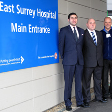 Corps security regularly communicate with EastSurreyHospital staff and visit the site on a bi-weekly basis