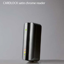 CARDLOCK satin chrome reader is compatible with magstripe cards