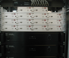 Barix Instreamer bank in the central server room at Colombo Shopping Mall in Lisbon