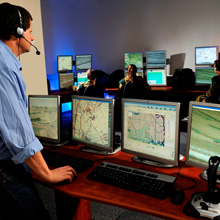 The system supports driver training in a wide range of combat and non-combat scenarios
