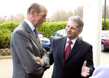 The Duke of Kent and AD Group's Chairman, Mr Nigel Petrie