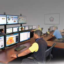 Middle Atlantic’s VisionFrame monitor walls can be scaled to support any operation center requirements and saves installation time