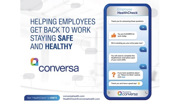 Conversa Health unveils COVID-19 Employee HealthCheck to enable US enterprises to get back to operations safely