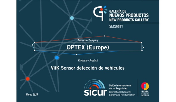 OPTEX recognised with Innovation Award for its innovative range of vehicle sensors called ViiK at SICUR 2020