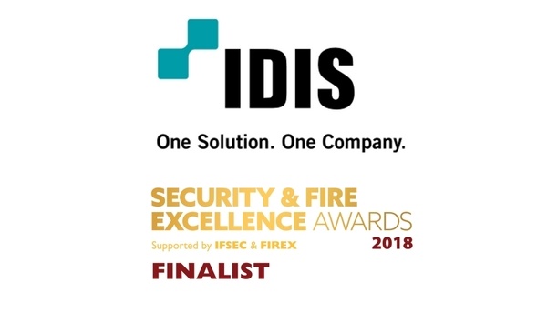 IDIS VIDEO scores double nomination in 2018 Security & Fire Excellence Awards