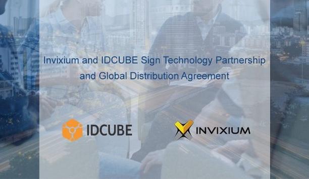 Invixium and IDCUBE jointly announced the signing of a new technology partnership and global distribution agreement