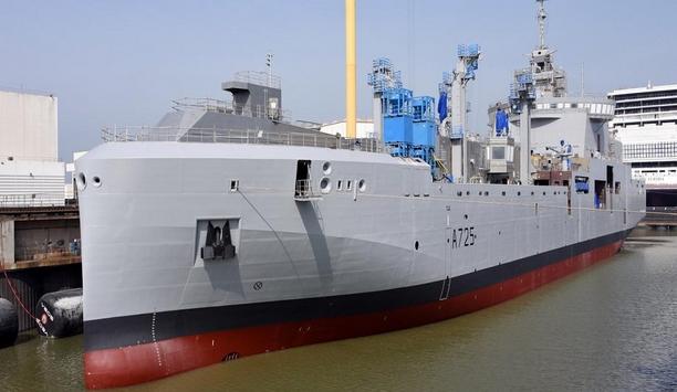 Lauching of the Jacques Chevallier, first replenishment vessel for the French Navy