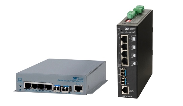 Omnitron introduces new IEEE 802.3bt 100Watts ruggedised switches that aid PTZ surveillance cameras