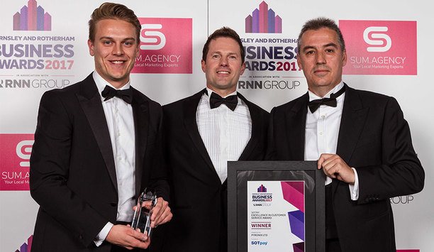 Pyronix wins SOTpay Excellence in Customer Service award at 2017 Barnsley and Rotherham Business Awards