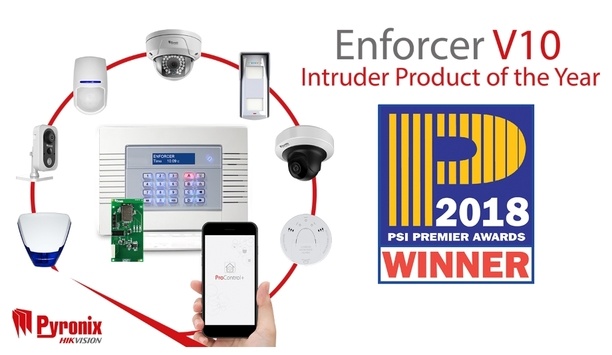 Pyronix’s Enforcer V10 wins PSI Intruder Product of the Year award for the second year running