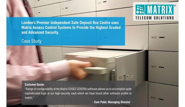 Matrix Access Control solution helps secure Sovereign Safe’s safety deposit vaults
