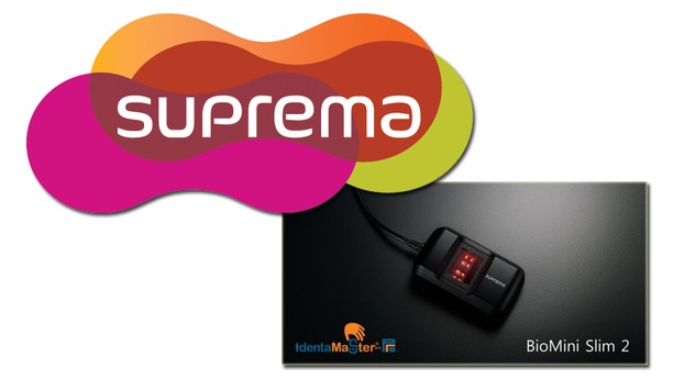 Suprema BioMini Slim 2 fingerprint scanner integrated into IdentaMaster/IdentaMaster.Pro