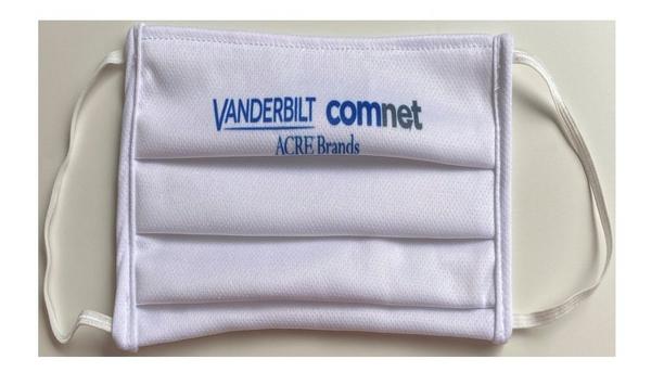 Vanderbilt and ComNet announce a giveaway of branded reusable face masks as protection against COVID-19