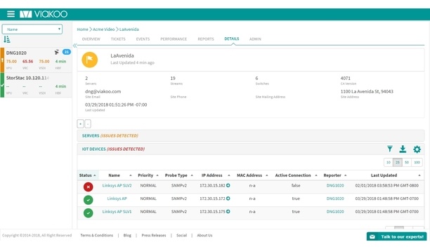 Viakoo introduces IoT Tracker for IP device verification at ISC West 2018