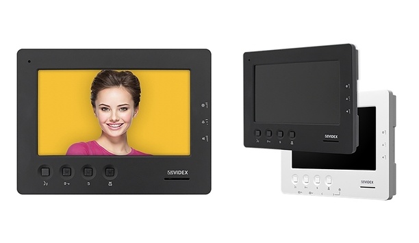 Videx enhances popular range of hands free colour video monitors with matt black option