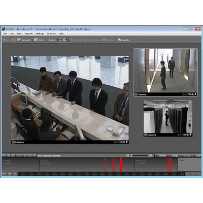 Canon RM-64 CCTV software with embedded video content analytics