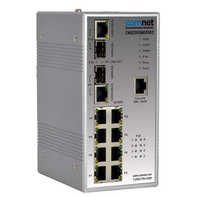 ComNet CNGE2FE8MSPOE2 hardened managed ethernet switch