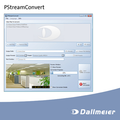 New application from Dallmeier: PStreamConvert