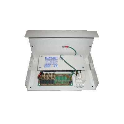 Dantech DA668/4 power supply unit that provides 4 x 500mA 24V DC outputs