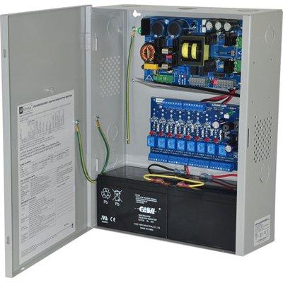 Altronix eFlow104NA8D Access Power Controller w/ Power Supply/Charger, 8 PTC Class 2 Relay Outputs, 24VDC @ 10A, Aux Output, FAI, 115VAC, BC400 Enclosure