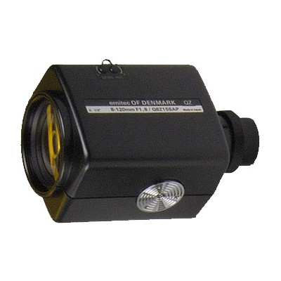 Geutebruck MZ8/120AI-DC-PT motor zoom lens with direct controlled iris and potentiometer for pre-positioning.