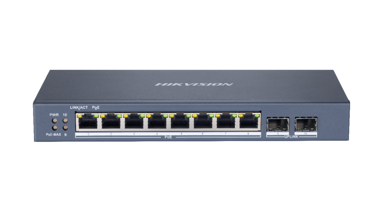 Hikvision DS-3E1510P-EI 8 Port Gigabit Smart POE Switch