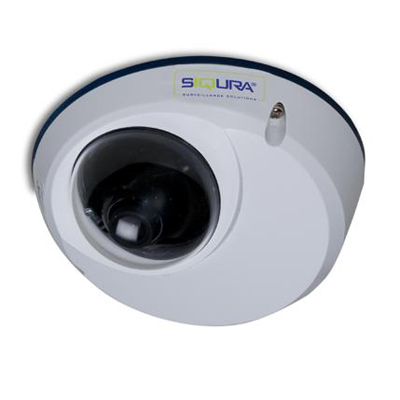 Inconspicuous, mini IP fixed dome camera for indoor use - Siqura® FD27 from Optelecom-NKF