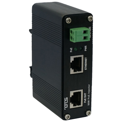 OT Systems ET-INJ90 hardened Gigabit single-port 90W PoE injector