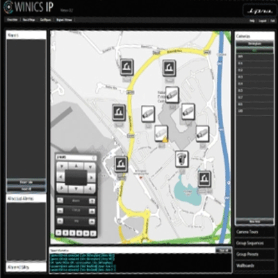 Panasonic WINICS IP CCTV software with map interface