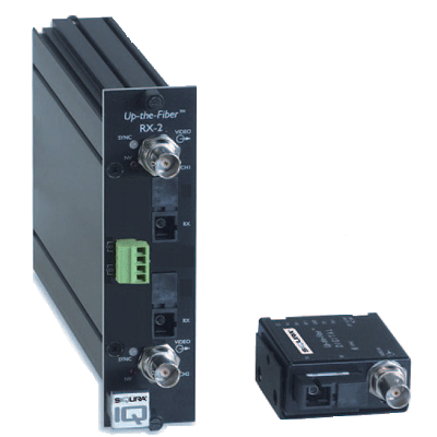 Siqura Up-the-Fiber™ 4000 miniature digital video transmitter