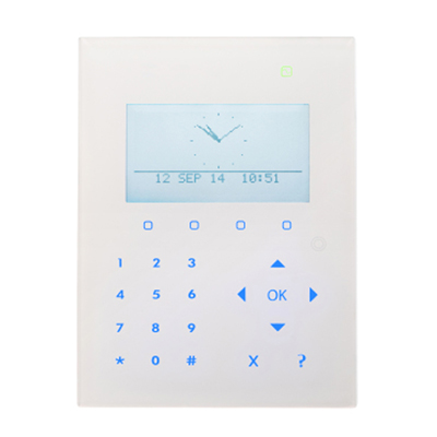 Vanderbilt SPCK521 compact keypad with graphical display, card reader and audio