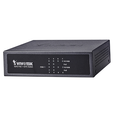 VIVOTEK AW-FET-081B-065 unmanaged PoE 4xFE switch