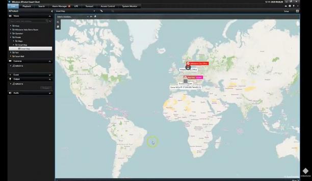 Milestone demonstrates the use of smart map feature in XProtect Smart Client